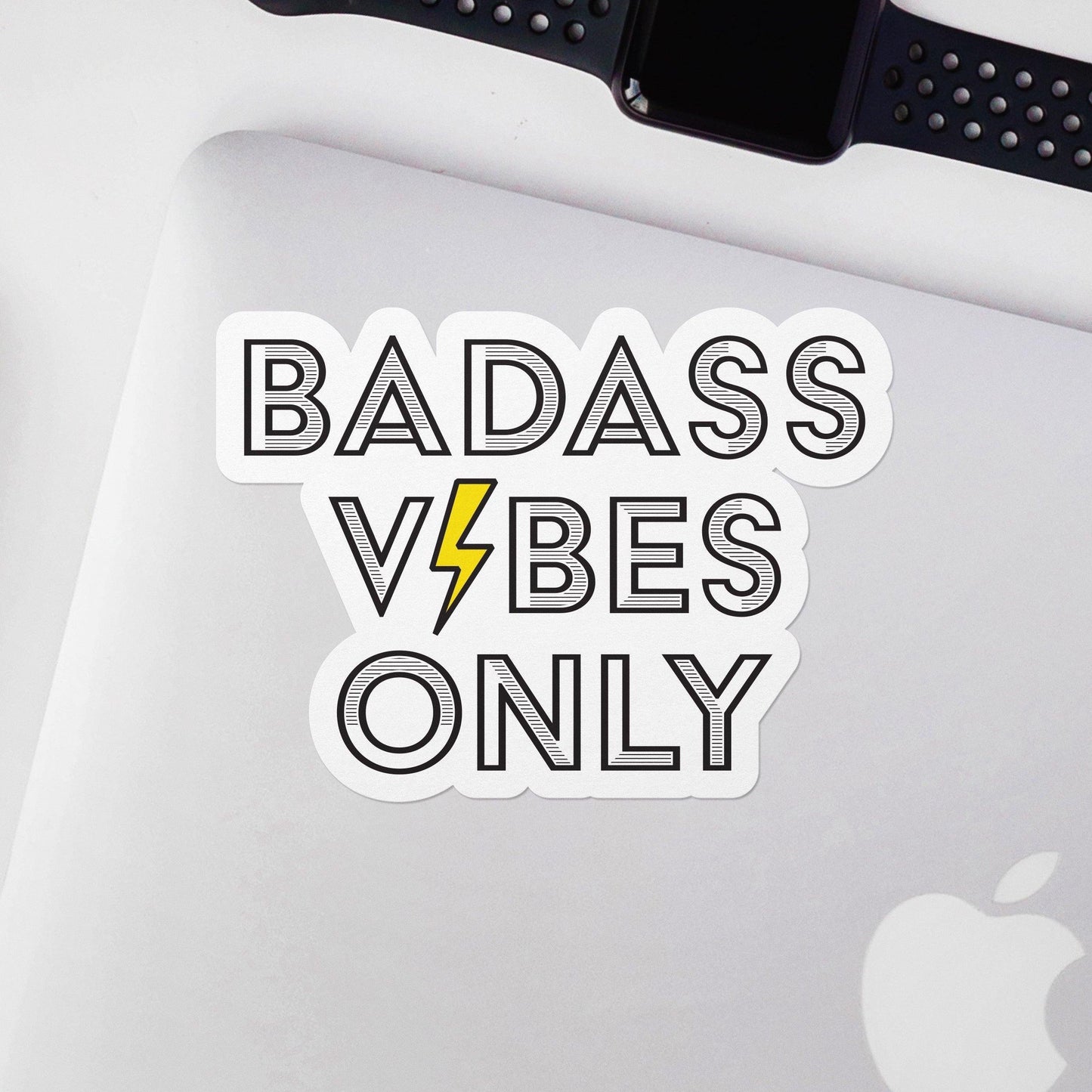 badass vibes only vinyl sticker - lucky jones co.