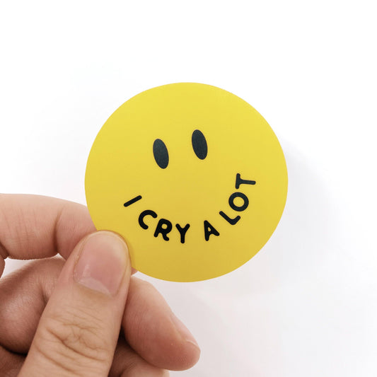 i cry a lot vinyl sticker - lucky jones co.