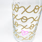 xoxo glass soda can cup