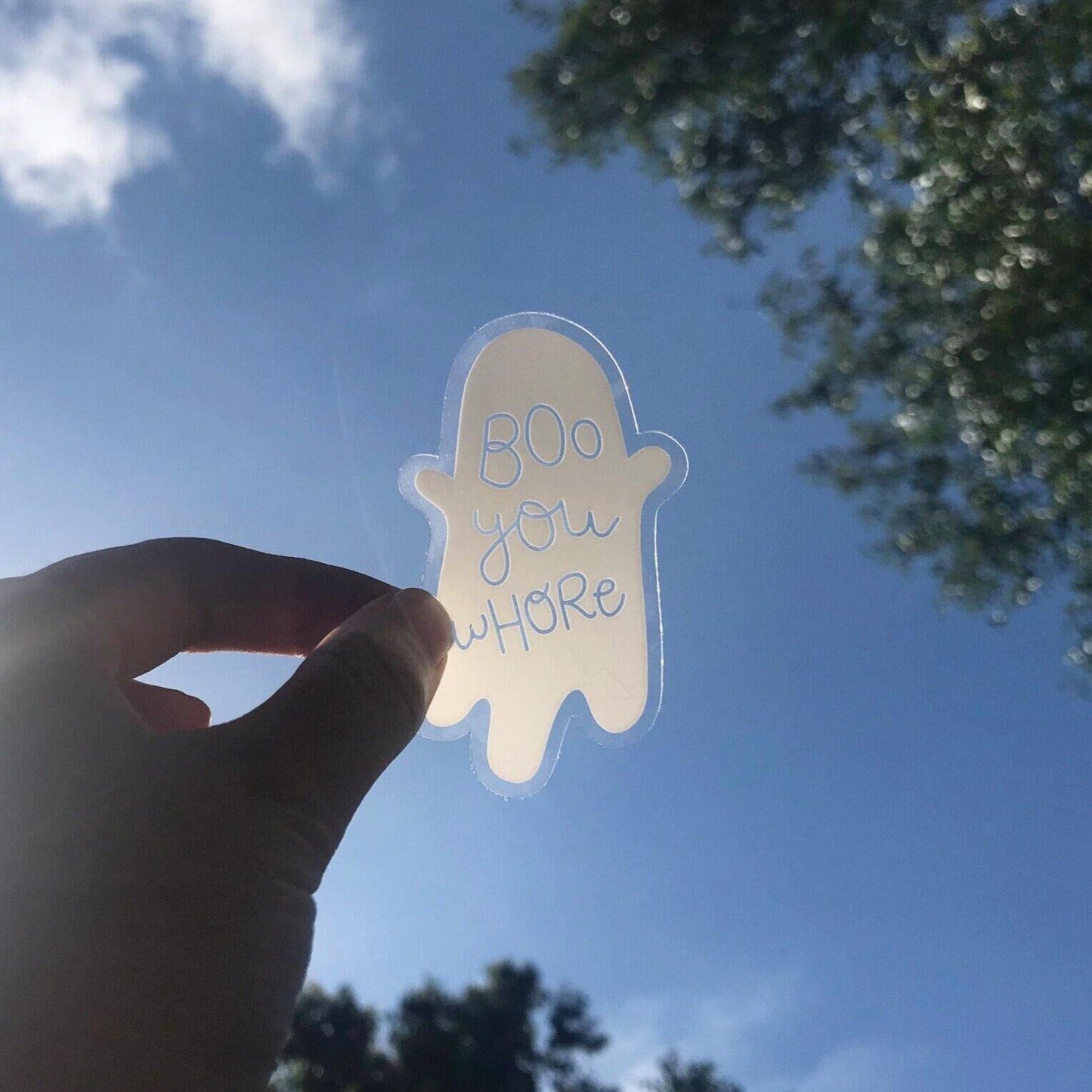 mean ghosties clear vinyl sticker - lucky jones co.