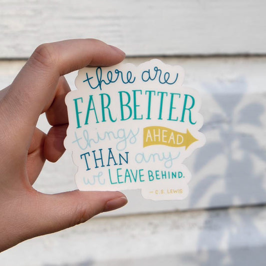 better things ahead matte vinyl sticker