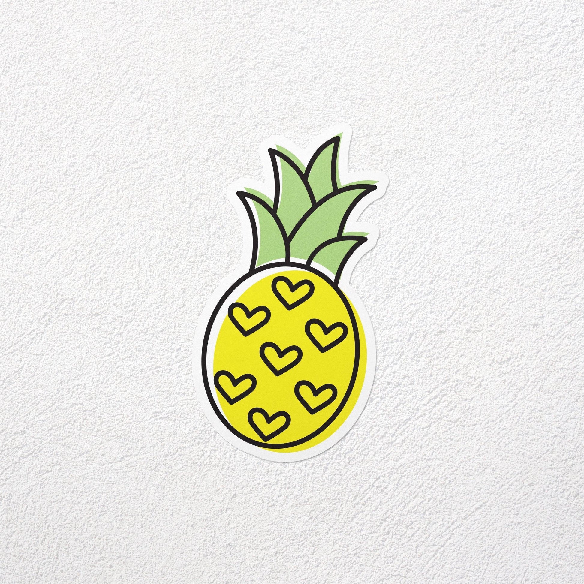 pineapple heart vinyl sticker - lucky jones co.