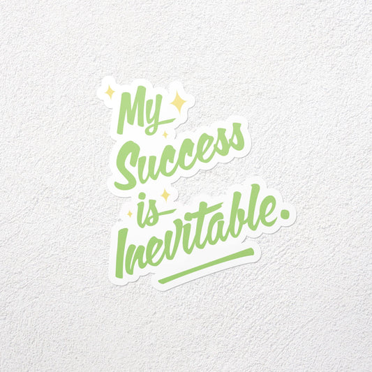 my success is inevitable vinyl sticker - lucky jones co.