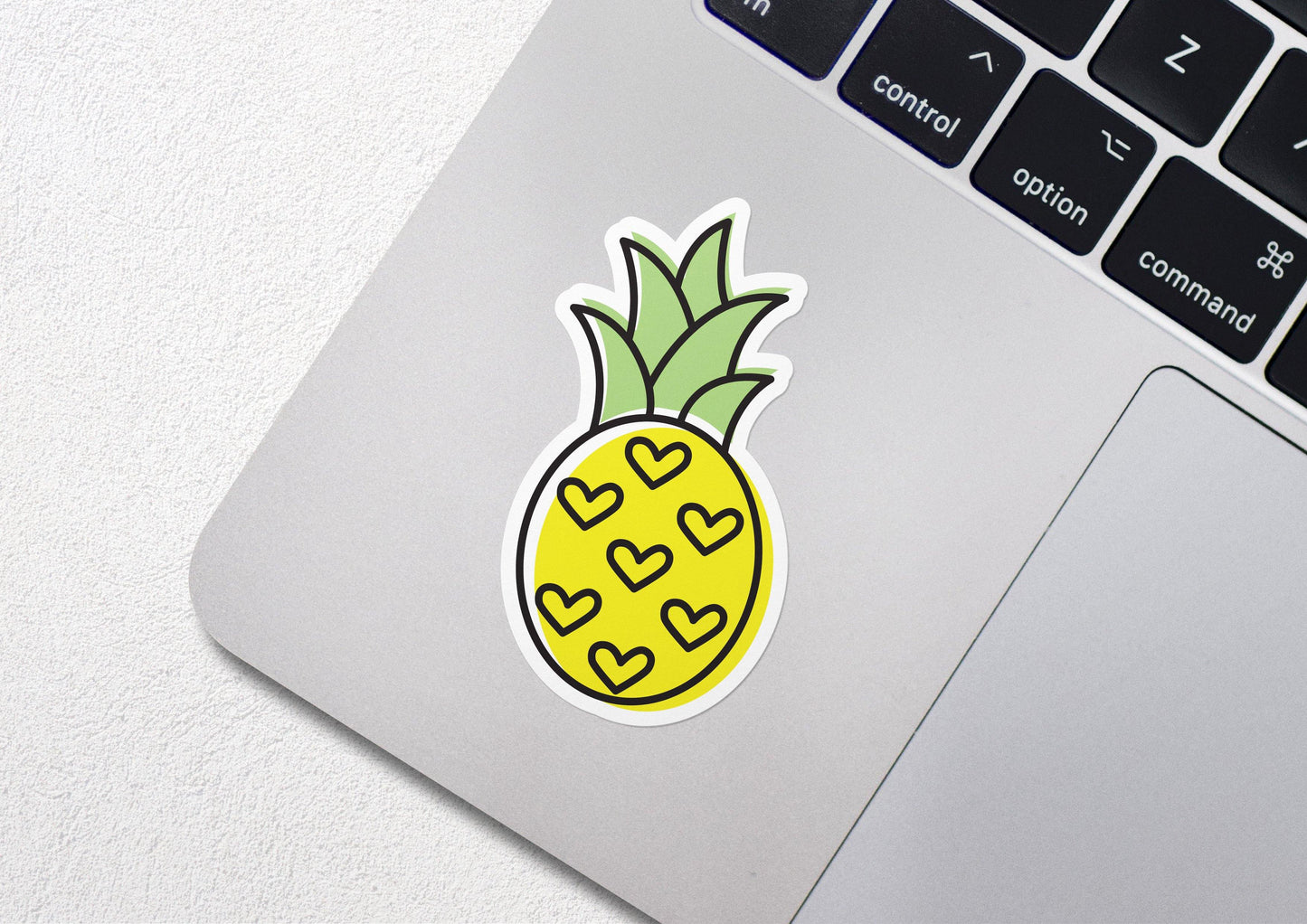 pineapple heart vinyl sticker - lucky jones co.