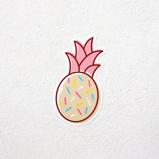 sprinkle pineapple matte vinyl sticker