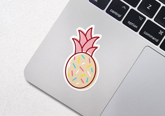 sprinkle pineapple matte vinyl sticker - lucky jones co.