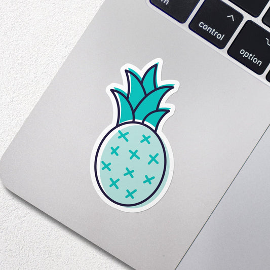 mint pineapple matte vinyl sticker - lucky jones co.