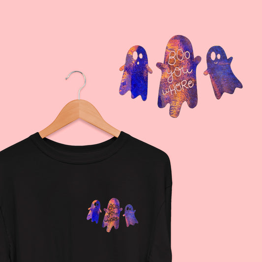 mean ghouls holographic long sleeve t-shirt